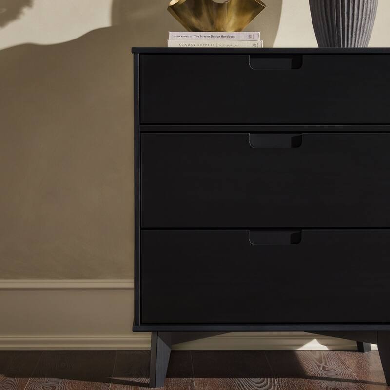 Middlebrook Mid-Century Solid Pine 3-Drawer Storage Chest