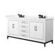 Option White / Carrara Cultured Marble Top / Matte Black