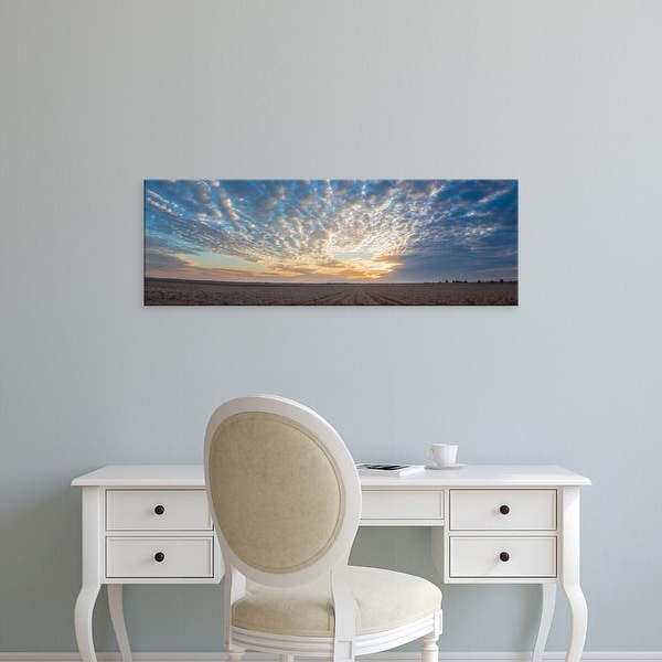 Easy Art Prints Panoramic Image 'Clouds at sunrise, Prairie Ridge Natural Area, Marion County, Illinois' Canvas Art