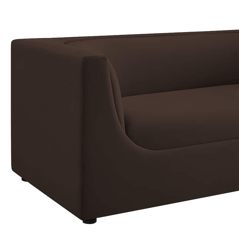 Hilda 67" Curved Back Performance Velvet Loveseat