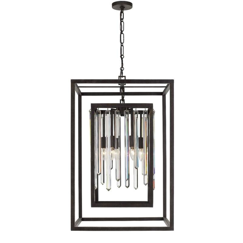 Crystorama Lighting Group Hollis 8 Light 21" Wide Chandelier with - Forged Bronze