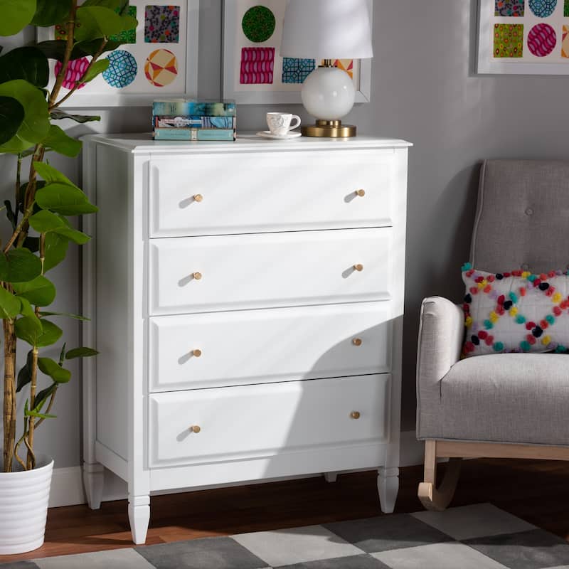 Naomi Classic and Transitional 4-Drawer Bedroom Chest