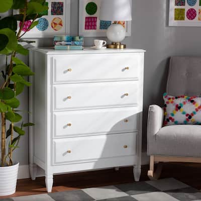 Naomi Classic and Transitional 4-Drawer Bedroom Chest