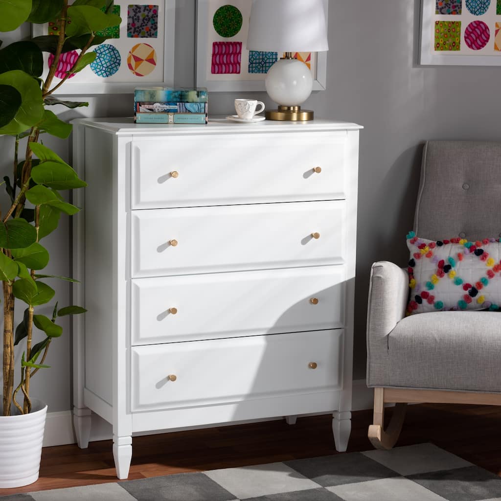 Naomi Classic and Transitional 4-Drawer Bedroom Chest