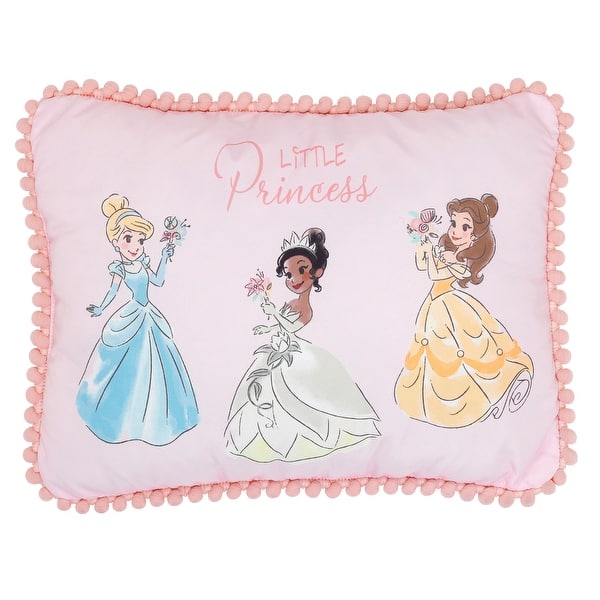 slide 2 of 4, Lambs & Ivy Disney Princesses Pink Decorative Baby/Nursery Throw Pillow