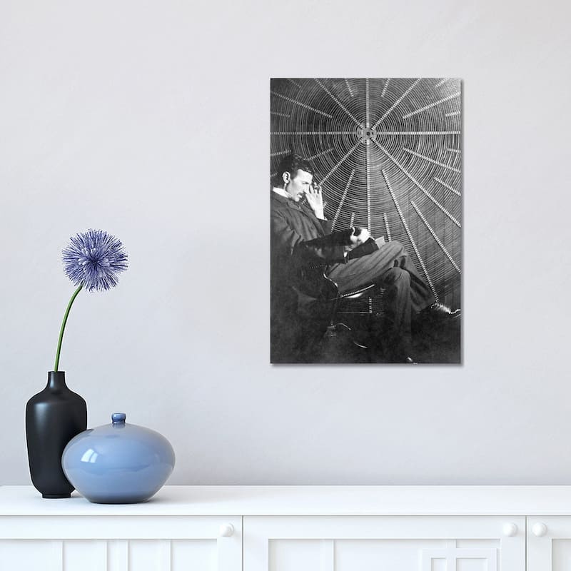 iCanvas "Nikola Tesla (1856-1943)" by Unknown Canvas Print - 18x12x1.5