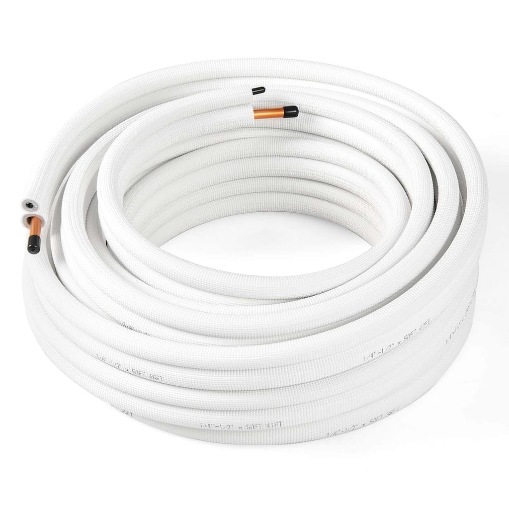 25/50 FT Mini Split Line Set PE Insulated Coil Line Extension Set