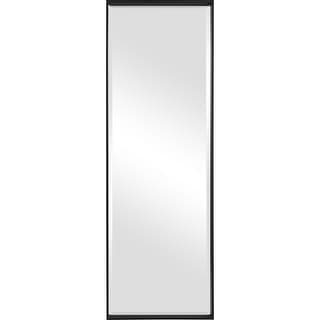 Beveled Rectangular Wall Mirror - 72" - Matte Black