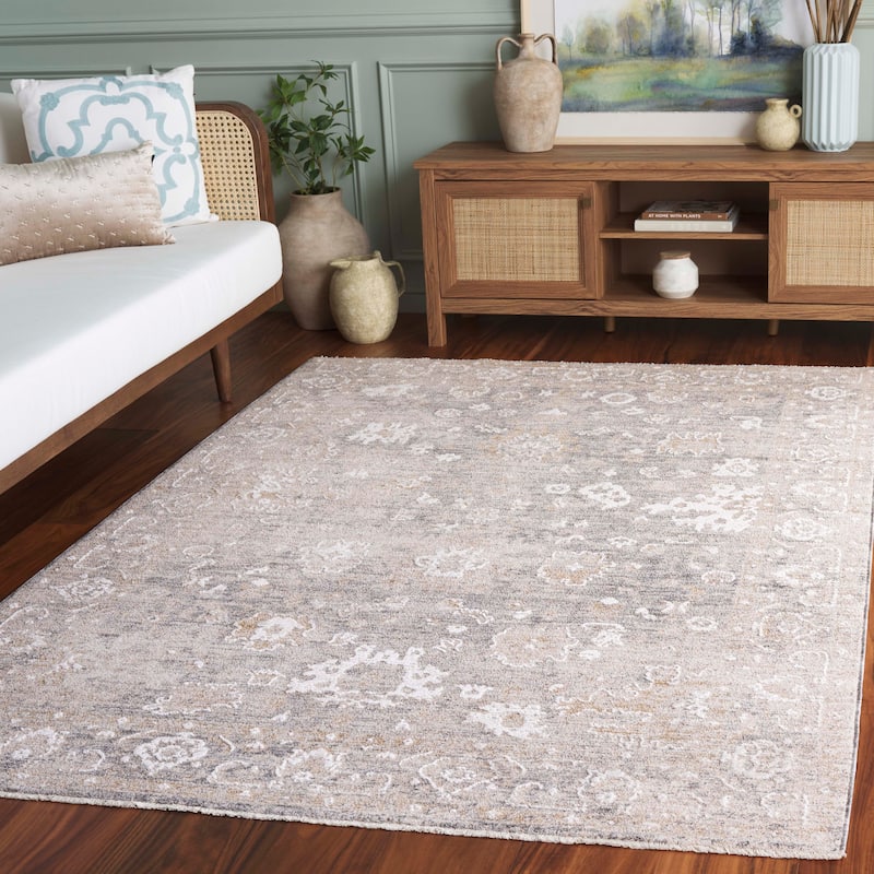 SAFAVIEH Romance Reinetta Shabby Chic Rug - 5'3" x 7'6" - Grey/Ivory