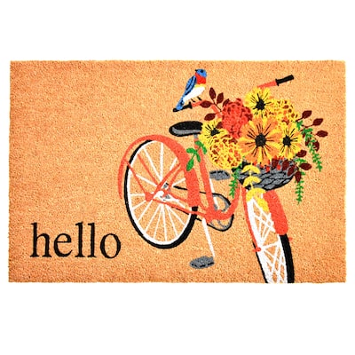 Calloway Mills Floral Bicycle Doormat 24" x 36" - 24 x 36 in