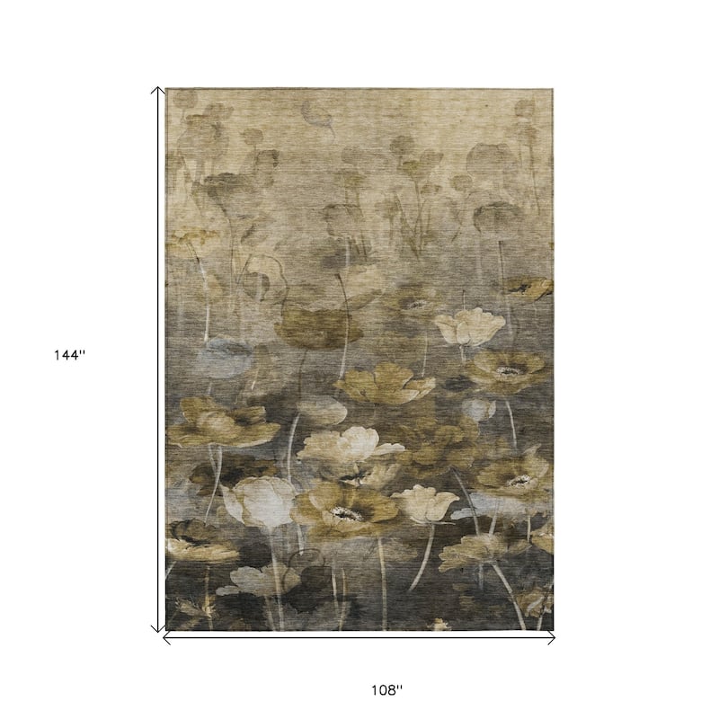 HomeRoots Floral Transitional Rectangle Outdoor Rug