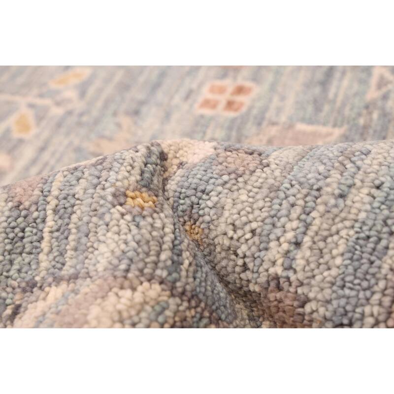 ECARPETGALLERY Hand-knotted Jules Serapi Light Denim Blue Wool Rug - 8'11 x 11'8