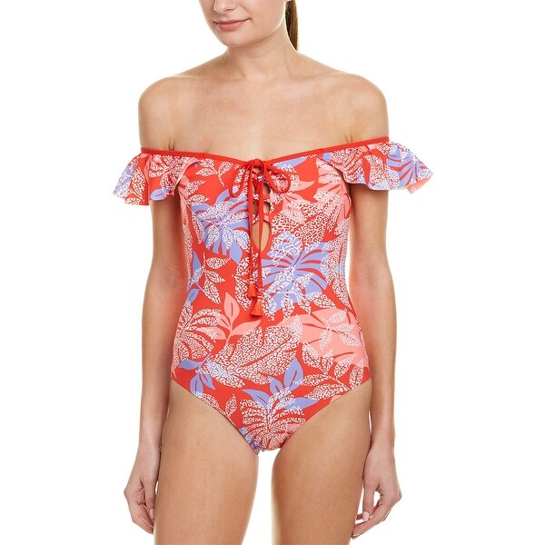 red carter one piece swimsuit