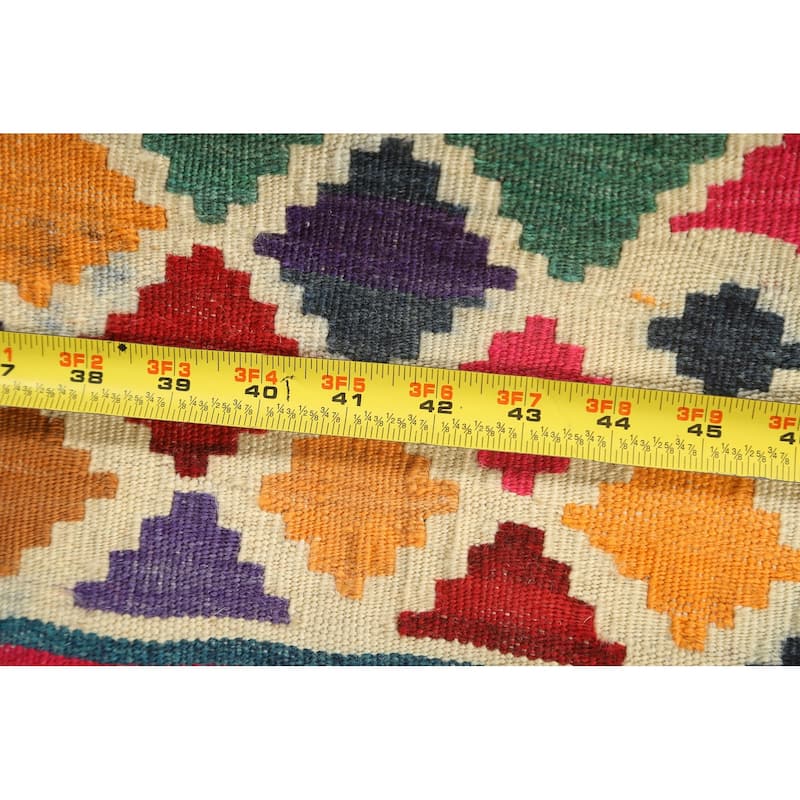 Tribal Kilim Shiraz Persian Kitchen Area Rug Flat-weave Wool Carpet - 2'9" x 3'11"