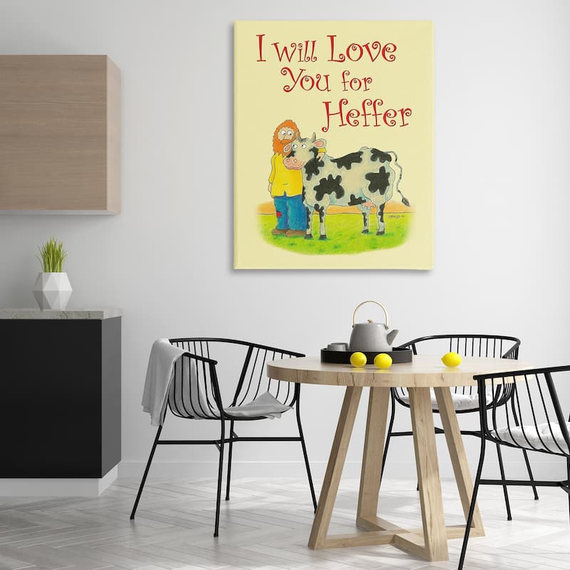 Stupell Love You For Heffer Canvas Wall Art Design By Roger Straub