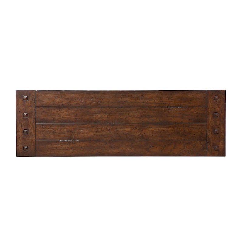 Sedona Kona Brown Sofa Table with Heavy Oak Planked Top