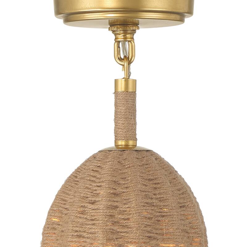 Jace 1 Light Soft Gold Semi Flush