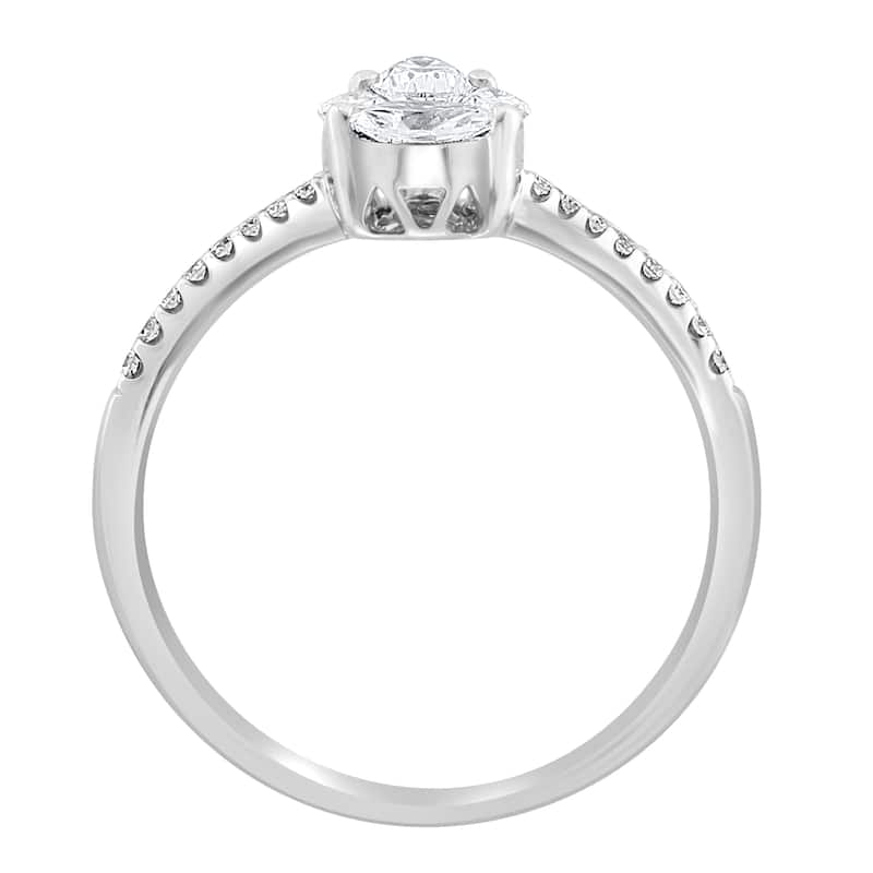 Effy Women's 14K White Gold Pear Ring