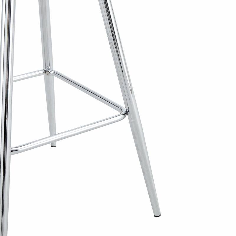 Comfortable Small-Sized Bar Chairs with Metal Legs - Modern Upholstered Style