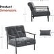 preview thumbnail 6 of 46, MCombo set of 2 Modern Accent, Ergonomics Lounge Chair for Living Room, Chenille, HQ417