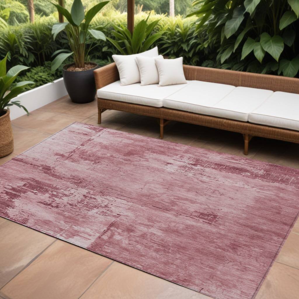 HomeRoots Abstract Transitional Rectangle Outdoor Rug