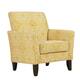 Handy Living Alex Gold Damask Upholstered Arm Chair