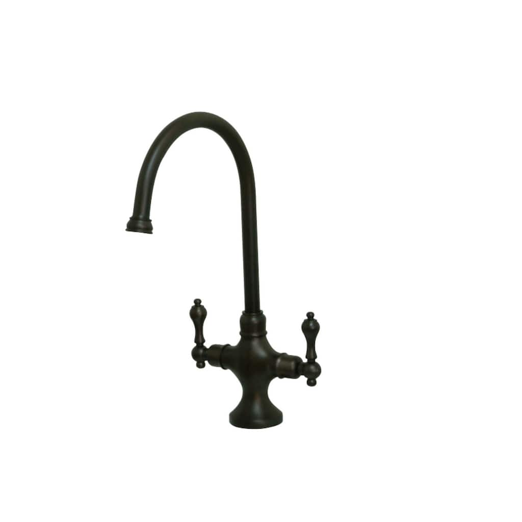 Kingston Brass Vintage Gooseneck Kitchen Faucet with Metal Lever