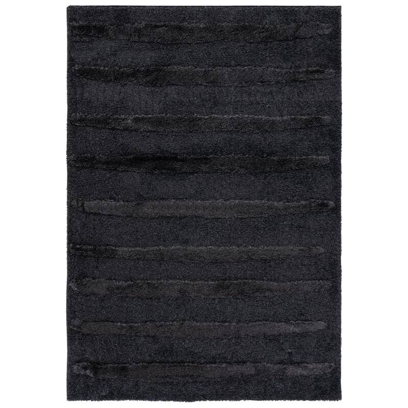 SAFAVIEH Hi-Lo Shag Agista Modern Stripe 1.6-inch Thick Rug