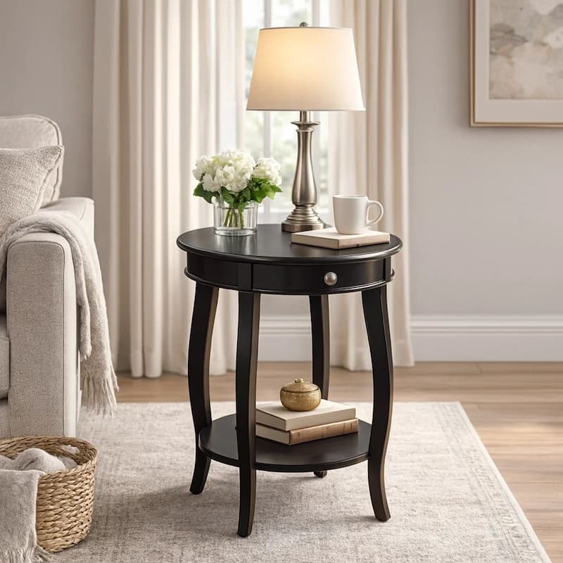 Alysa End Table, Black