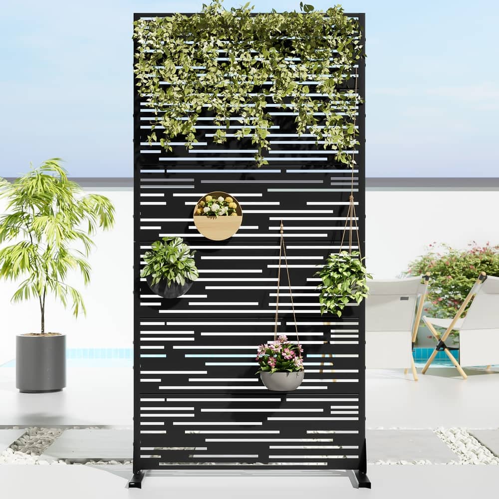 Shine Metal Privacy Screen Panel Free Standing