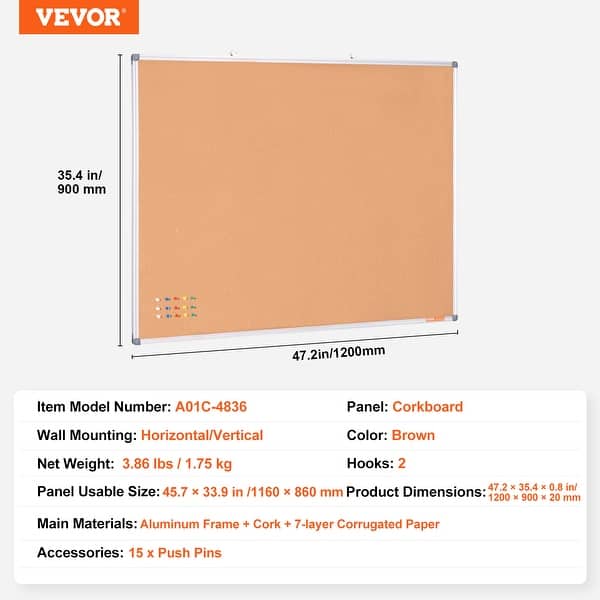 dimension image slide 1 of 4, White/Enclosed/Large Cork Board Monthly Calendar Whiteboard & Cork Board Combo