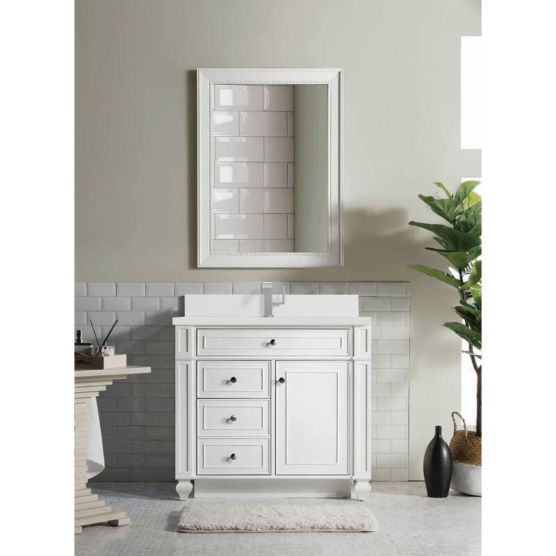 James Martin Vanities 157-V36-1WZ Bristol 36" Single Basin Walnut Wood