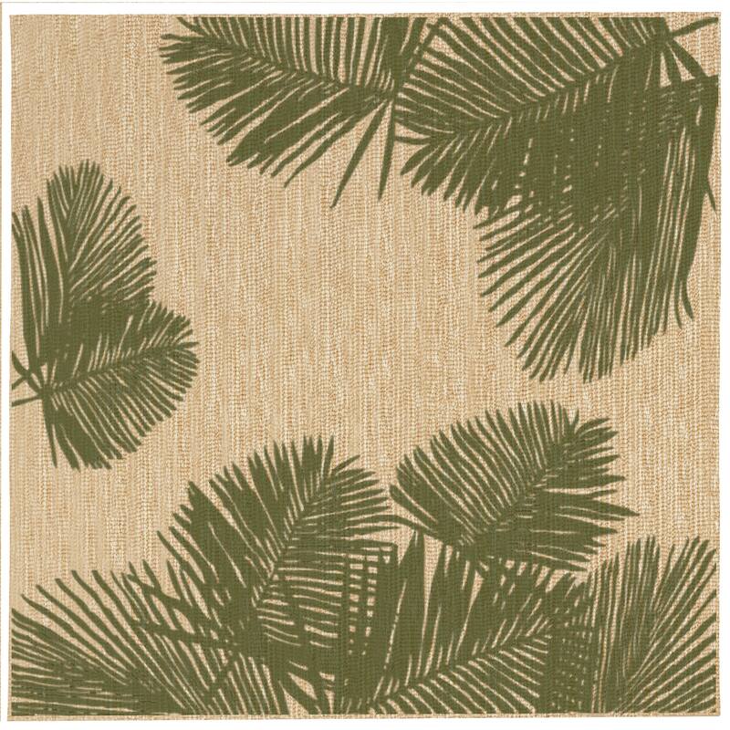 Liora Manne Carmel Palm Indoor/Outdoor Area Rug - 7'10" Square - Green