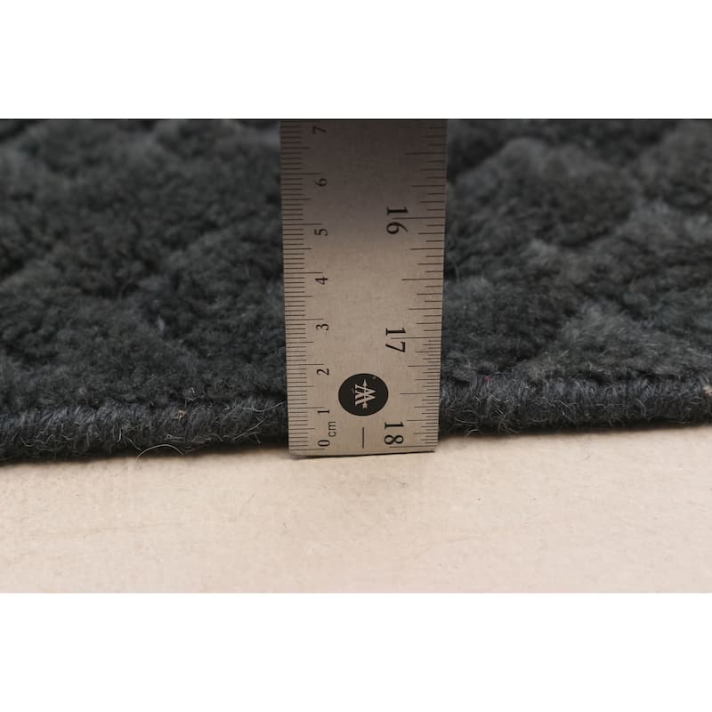 ECARPETGALLERY Hand-knotted Tangier Grey Wool Rug - 10'0 x 13'9