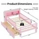 preview thumbnail 61 of 74, Safe Kids Bed Platform Bed Twin Size Wood Bed Frame with Storage Headboard and 2 Drawers Under, 3-Side Guardrails for Boys Girls