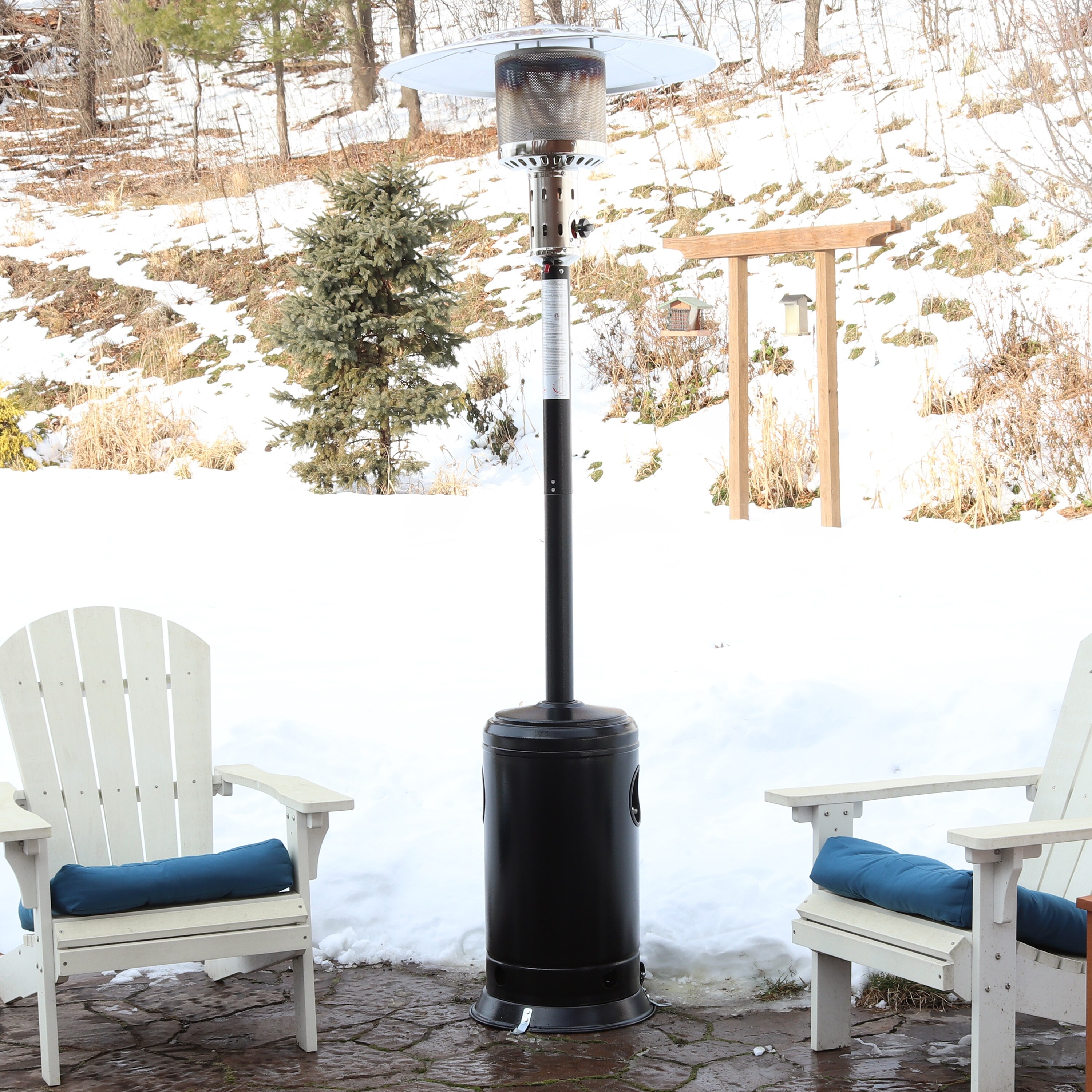 Sunnydaze Outdoor Propane Patio Heater with Cover and Wheels - 7 Foot - Bed  Bath u0026 Beyond - 35447723