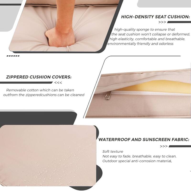 6-Piece PE Rattan Patio Sectional Set, Weather-Resistant Furniture, Retractable Canopy, Adjustable Backrest, Outdoor