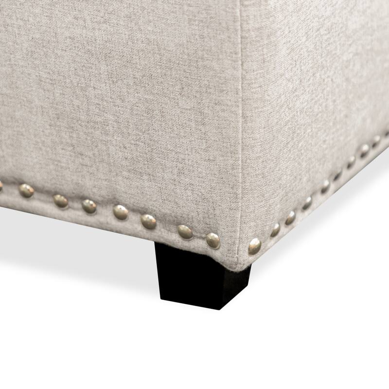 DH Basic Modern Brian 48-inch Rectangular Linen Storage Ottoman Bench by Denhour