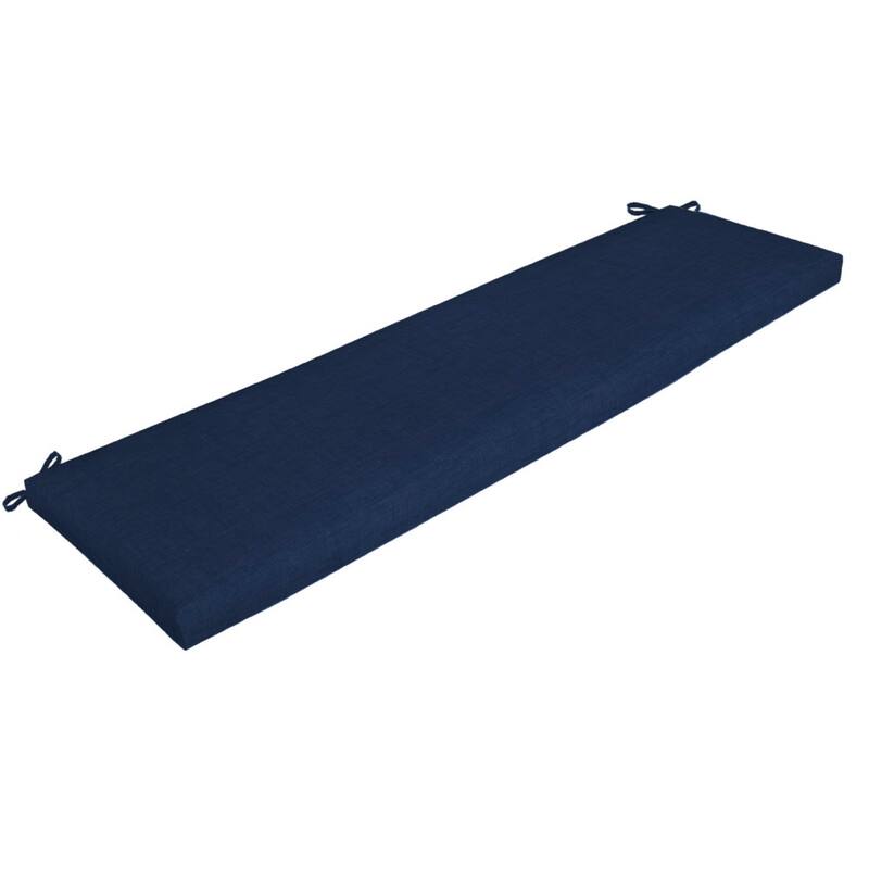 ARDEN Sapphire Blue Leala Outdoor Bench Cushion - 17 in L x 46 in W x 3 in H - 17 in L x 46 in W x 3 in H - Blue