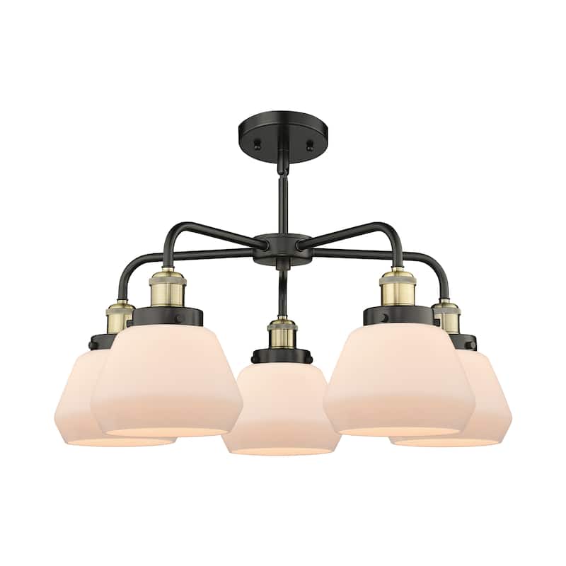 Innovations Lighting Fulton - 5 Light 25" Stem Hung Chandelier