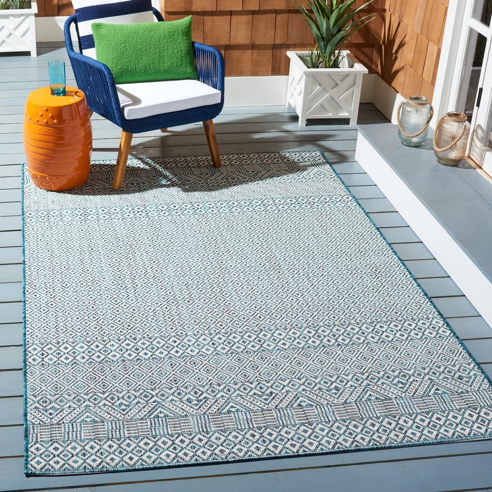 SAFAVIEH Courtyard Leonara Indoor/Outdoor Waterproof Patio Backyard Rug