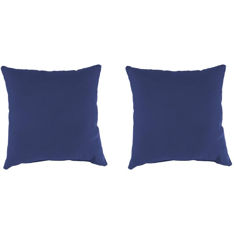 Sunbrella 16" x 16" Outdoor Throw Pillow - 16'' L x 16'' W x 4'' H - Echo Midnight