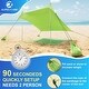 preview thumbnail 17 of 17, ALPHA CAMP Beach Sunshade 7.6 x 7.2 FT Portable Canopy Tent Sun Shelter Shade with Sandbag Anchors