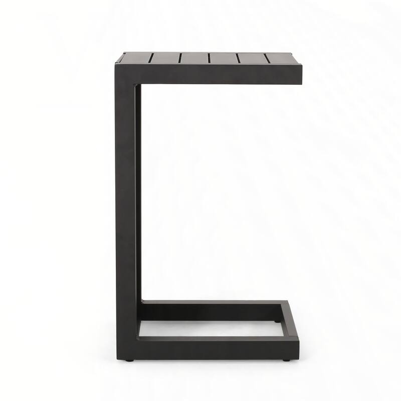 outdoor C-SHAPED TABLE GREY,without chairs