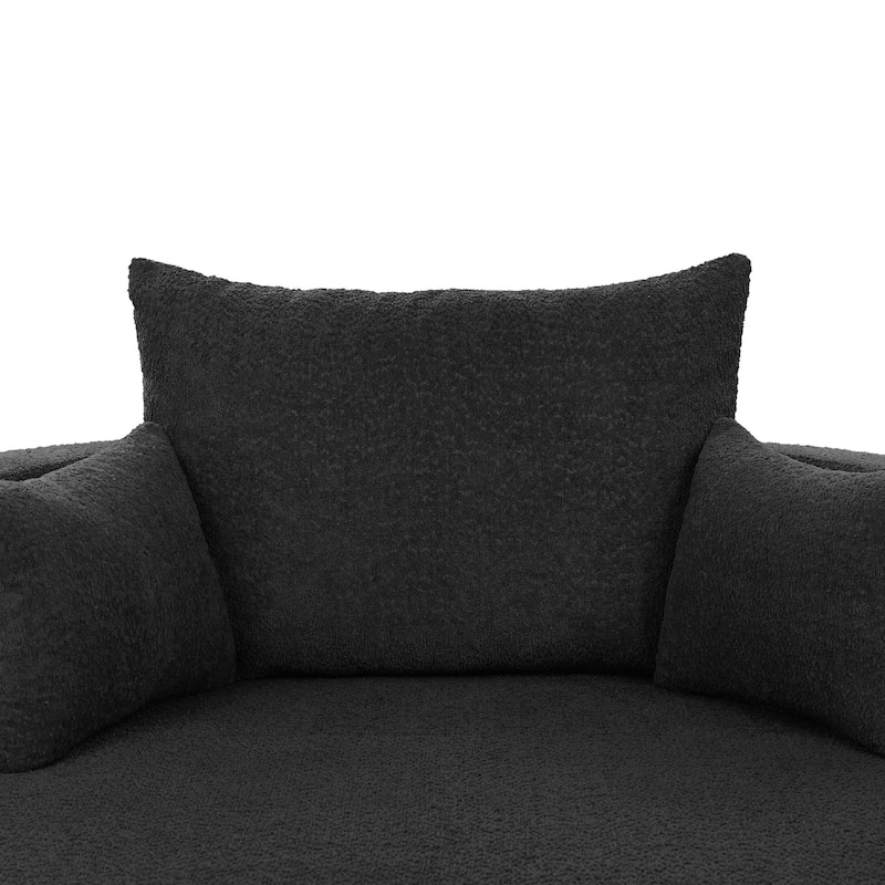 360° Swivel Chair Accent Barrel Chair Swivel Round Sofa Chair with 3 Removable Pillows for Living Room, Bedroom
