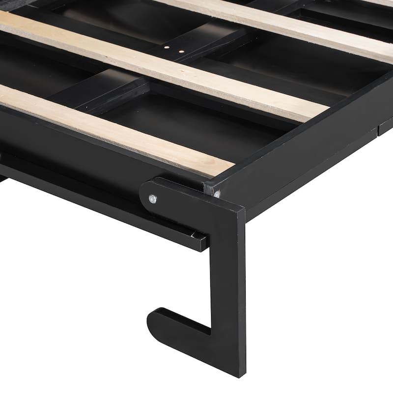 Side-Folding Printed Murphy Bed with LED and USB