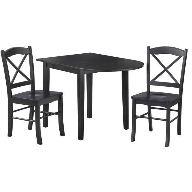 Simple Living Country Cottage Drop Leaf 3-piece Dining Set