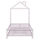 preview thumbnail 21 of 91, Metal Twin Platform Bed with Pull-Out Trundle, House-Shaped Design