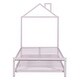 preview thumbnail 3 of 52, Twin Size Metal Platform Bed with trundle, House-Shaped Headboard Design for Kids, Boys and Girls
