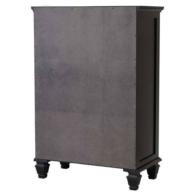 Sandy Beach Coastal Wood 5-drawer Bedroom Chest